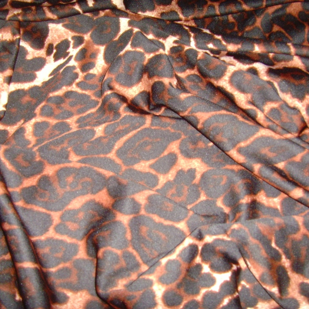 Jersey Knit Leopard Print Fabric